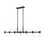 Z-Lite Artemis 14 Light 60" Wide Linear Chandelier Matte Black