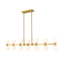 Z-Lite Artemis 14 Light 60" Wide Linear Chandelier Modern Gold