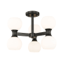 Z-Lite Artemis 6 Light 18" Wide Semi-Flush Ceiling Fixture Matte Black