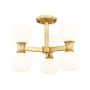 Z-Lite Artemis 6 Light 18" Wide Semi-Flush Ceiling Fixture Modern Gold