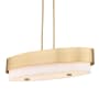 Z-Lite Counterpoint 5 Light 42" Wide Linear Chandelier Modern Gold