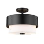 Z-Lite Counterpoint 2 Light 13" Wide Semi-Flush Ceiling Fixture Matte Black