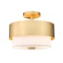 Z-Lite Counterpoint 2 Light 13" Wide Semi-Flush Ceiling Fixture Modern Gold