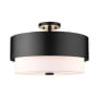 Z-Lite Counterpoint 3 Light 18" Wide Semi-Flush Ceiling Fixture Matte Black