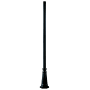 Z-Lite 96" Concrete Mounted Fluted Outdoor Post Black