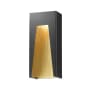 Z-Lite Millenial 18" Tall LED Wall Sconce with Ribbed, Chiseled or Seedy Glass - 3000K Black / Gold / Chiseled Glass