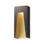 Z-Lite Millenial 18" Tall LED Wall Sconce with Ribbed, Chiseled or Seedy Glass - 3000K Deep Bronze / Gold / Chiseled Glass
