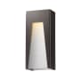Z-Lite Millenial 18" Tall LED Wall Sconce with Ribbed, Chiseled or Seedy Glass - 3000K Deep Bronze / Silver / Frosted Ribbed Glass