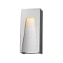 Z-Lite Millenial 18" Tall LED Wall Sconce with Ribbed, Chiseled or Seedy Glass - 3000K Silver / Silver / Frosted Ribbed Glass