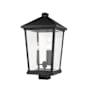Z-Lite Beacon 3 Light 22" Tall Outdoor Single Head Marine Grade Post Light Black