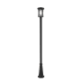 Z-Lite Jordan 112" Tall Outdoor Single Head Post Light with 10" Base Black