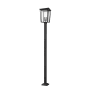 Z-Lite Seoul 3 Light 117" Tall Outdoor Single Head Post Light Black