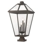 Z-Lite Talbot 4 Light 37" Tall Marine Grade Outdoor Single Head Post Light Oil Rubbed Bronze