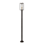 Z-Lite Dunbroch 96" Tall Outdoor Single Head Post Light Deep Bronze / Outdoor Brass