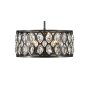 Z-Lite Dealey 5 Light 20" Wide Crystal Pendant Matte Black
