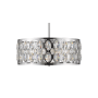 Z-Lite Dealey 6 Light 23" Wide Crystal Drum Chandelier Chrome
