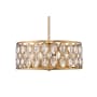 Z-Lite Dealey 6 Light 23" Wide Crystal Drum Chandelier Heirloom Brass