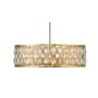 Z-Lite Dealey 8 Light 30" Wide Crystal Drum Chandelier Heirloom Brass