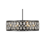 Z-Lite Dealey 8 Light 30" Wide Crystal Drum Chandelier Matte Black