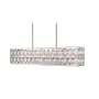 Z-Lite Dealey 7 Light 44" Wide Crystal Linear Chandelier Chrome