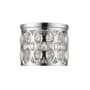 Z-Lite Dealey 3 Light 12" Wide Flush Mount Drum Ceiling Fixture with Clear Crystal Adornments Chrome