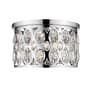 Z-Lite Dealey 4 Light 15" Wide Flush Mount Crystal Drum Ceiling Fixture Chrome