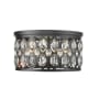 Z-Lite Dealey 5 Light 18" Wide Flush Mount Drum Ceiling Fixture Matte Black
