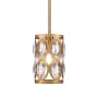 Z-Lite Dealey 7" Wide Crystal Mini Pendant Heirloom Brass