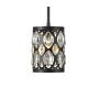 Z-Lite Dealey 7" Wide Crystal Mini Pendant Matte Black