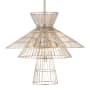 Z-Lite Alito 6 Light 25" Wide Cage Pendant Polished Nickel