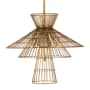 Z-Lite Alito 6 Light 25" Wide Cage Pendant Rubbed Brass