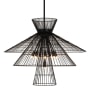 Z-Lite Alito 8 Light 35" Wide Cage Pendant Matte Black