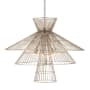 Z-Lite Alito 8 Light 35" Wide Cage Pendant Polished Nickel