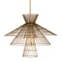 Z-Lite Alito 8 Light 35" Wide Cage Pendant Rubbed Brass