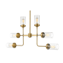 Z-Lite Calliope 42" Wide 6 Light Linear Chandelier Foundry Brass