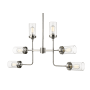 Z-Lite Calliope 42" Wide 6 Light Linear Chandelier Polished Nickel