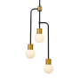 Z-Lite Neutra 3 Light 12" Wide Chandelier Matte Black / Foundry Brass
