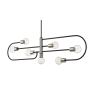 Z-Lite Neutra 7 Light 23" Wide Chandelier Matte Black / Polished Nickel