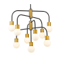 Z-Lite Neutra 9 Light 27" Wide Chandelier Matte Black / Foundry Brass