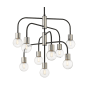 Z-Lite Neutra 9 Light 27" Wide Chandelier Matte Black / Polished Nickel