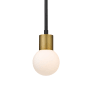 Z-Lite Neutra 6" Wide Mini Pendant Matte Black / Foundry Brass