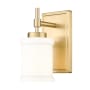 Z-Lite Cadoc 9" Tall Bathroom Sconce Modern Gold