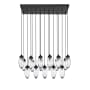 Z-Lite Arden 17 Light 42" Wide Suspension Linear Pendant Matte Black