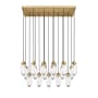 Z-Lite Arden 17 Light 42" Wide Suspension Linear Pendant Rubbed Brass