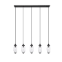 Z-Lite Arden 5 Light 42" Wide Suspension Linear Pendant Matte Black