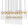 Z-Lite Fontaine 17 Light 44" Wide Linear Chandelier Rubbed Brass