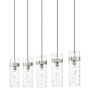 Z-Lite Fontaine 5 Light 44" Wide Linear Chandelier Brushed Nickel