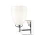 Z-Lite Oren 9" Tall Bathroom Sconce with Matte Opal Glass Shade Chrome