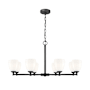 Z-Lite Oren 8 Light 42" Wide Chandelier with Matte Opal Glass Shades Matte Black
