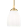Z-Lite Oren 6" Wide Mini Pendant with Matte Opal Glass Shade Modern Gold